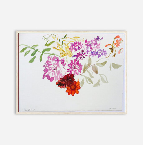 Honeysuckel lilac and zinnias / Pamela Silver